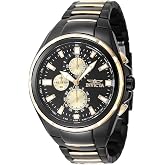 Invicta Men's Analog Quartz Watch with Stainless Steel Strap 47823, Black, Modern
