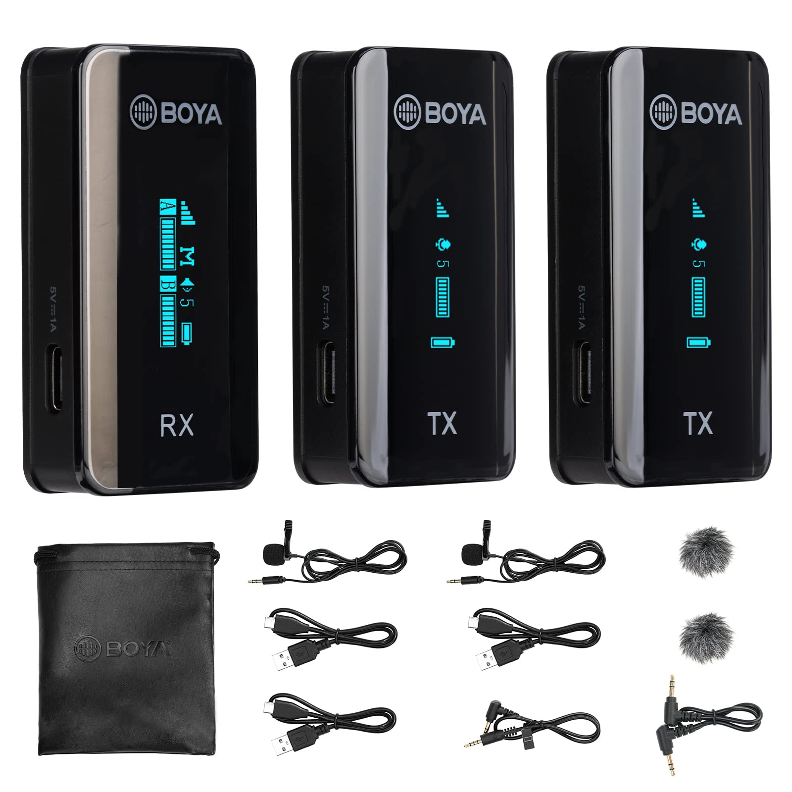 BOYA BY-XM6-S2 Wireless Lavalier Microphone, with