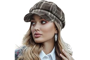 RIMOSNN Women Wool Newsboy Hats Cabbie Hat Beret Paperboy Tweed Baker Boy Cap