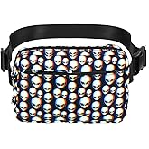 HDE Crossbody Bum Bag with Long Strap - Cute Print 2L Mini Belt Bag - Small Fanny Pack Easy Adjustable Length Sling for Women - Zen Alien