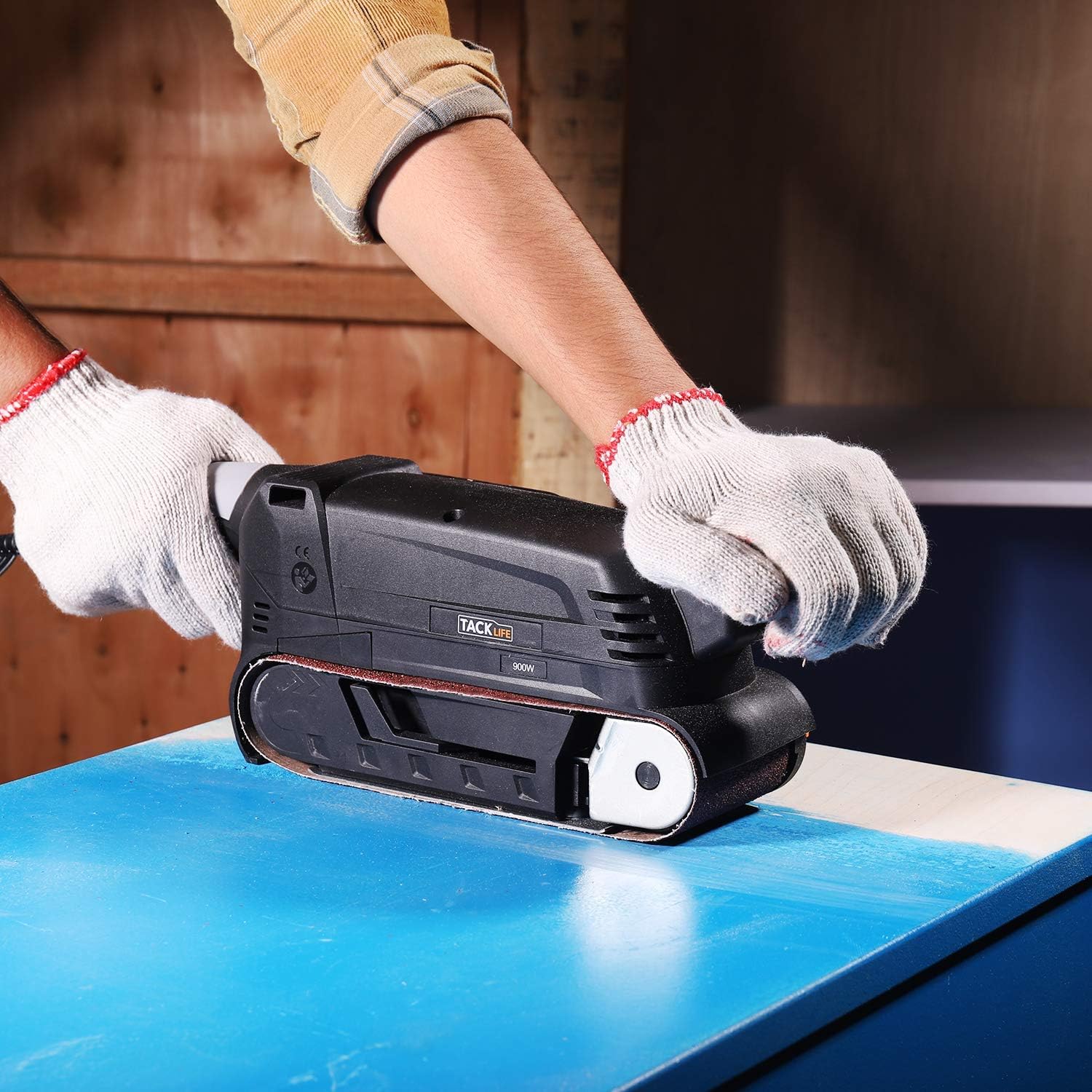 Super Saturday TACKLIFE Belt Sander 900W Sander With Dust Collection 75