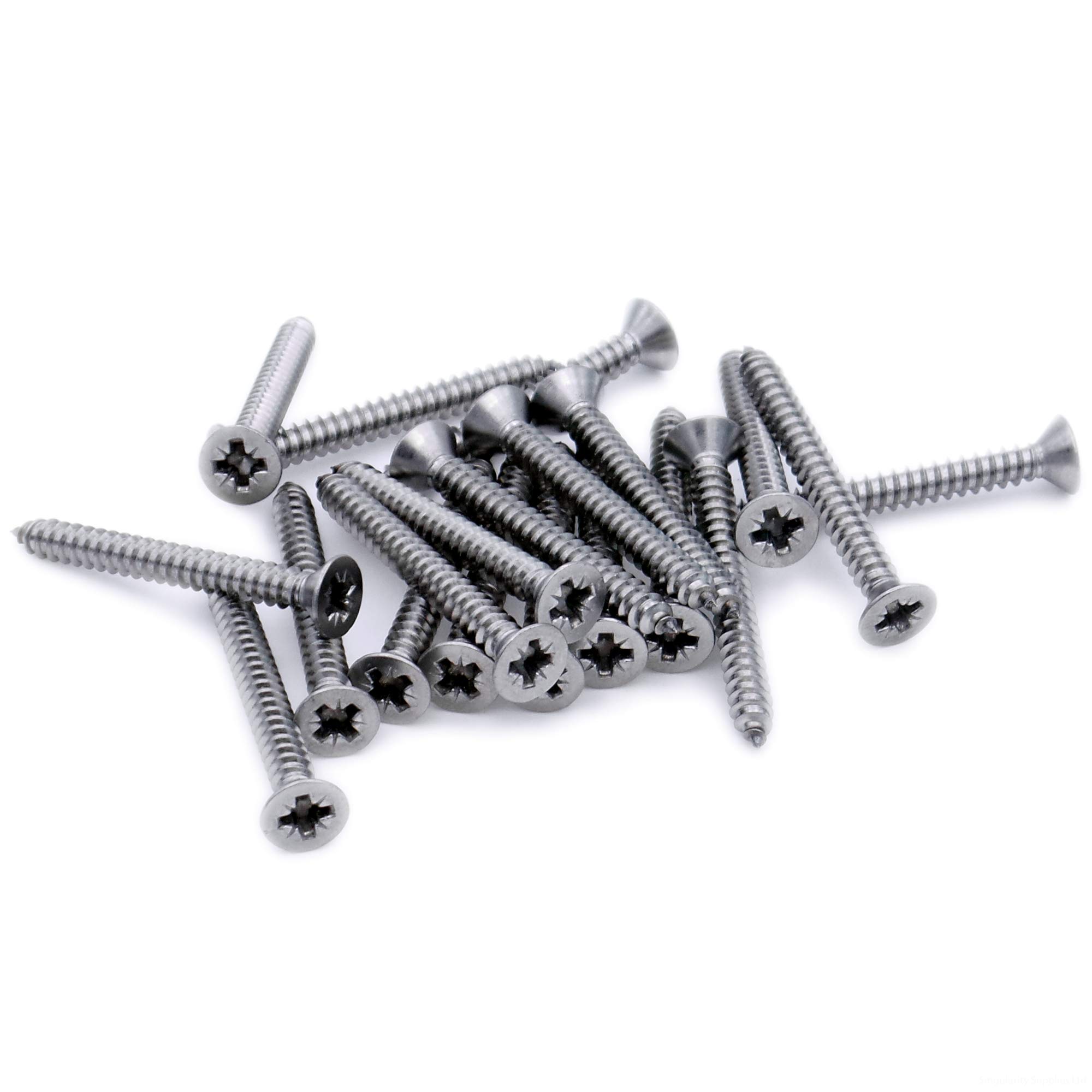 No.12 x 0.625 (5.5mm x 16mm) Pozi Countersunk Self-Tapping Screw - Stainless Steel (A2) (Pack of 20)