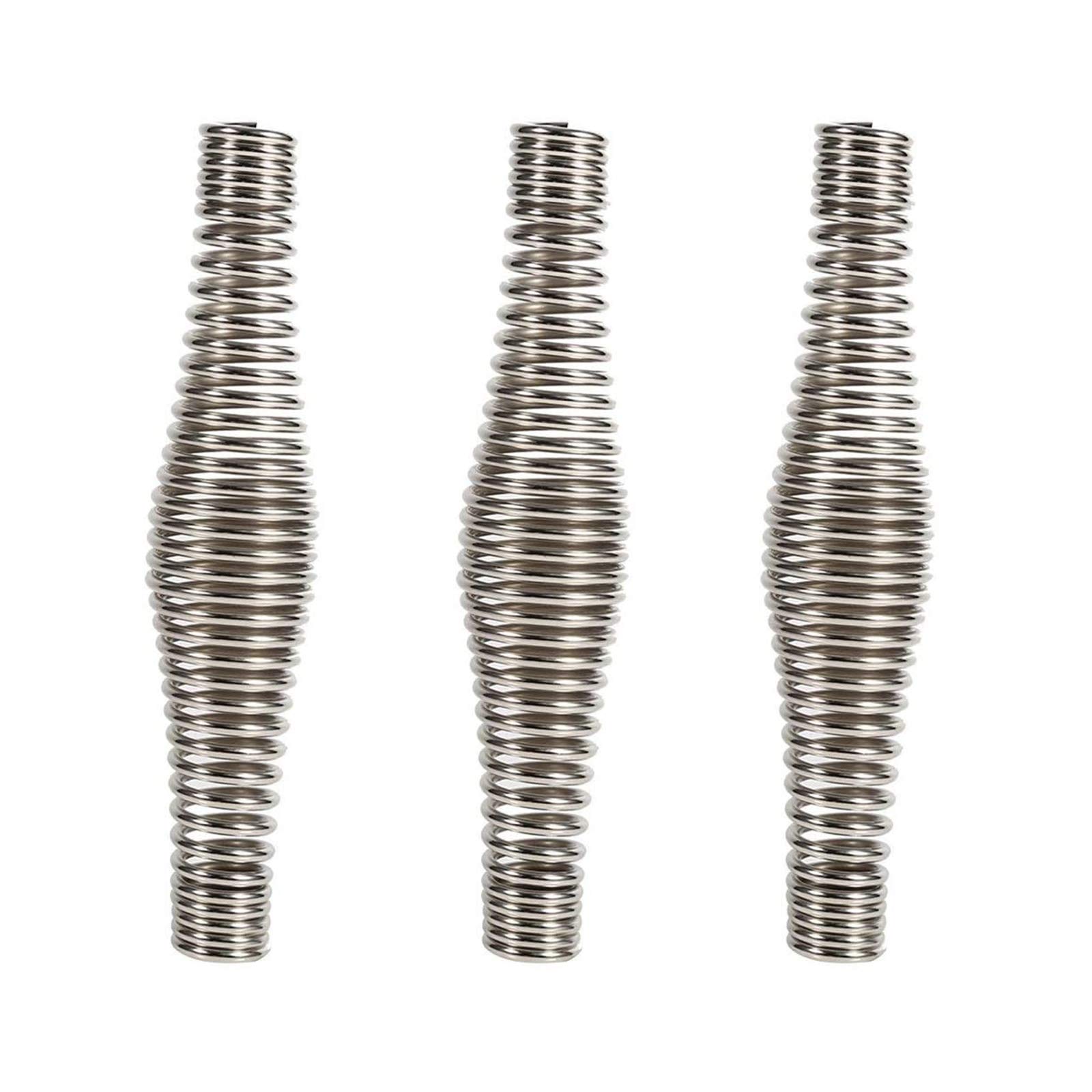 BBQ Stainless Steel Spring Handle 3 Pcs Grill Pit Stainless Steel Handle,5.5" Handle Springs Wood Furnace Handle for Family Barbecue Party,Young People Field Barbecue Party,Buddy Party,Wedding