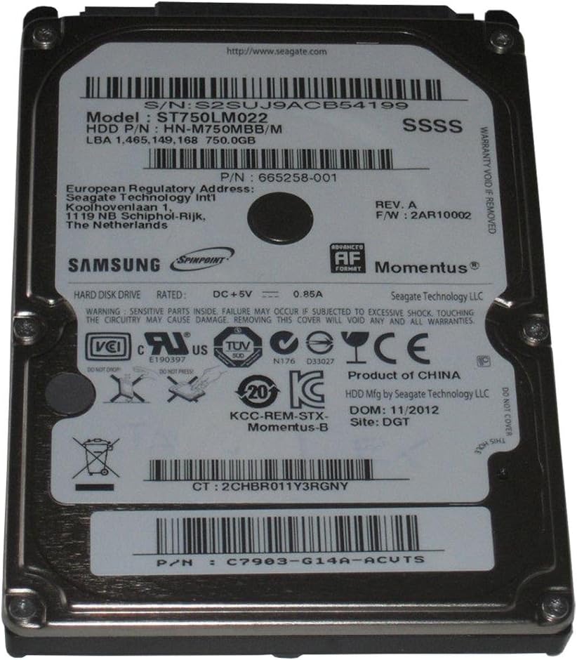 Seagate Momentus 750GB 2.5 inch Internal Hard Drive HDD