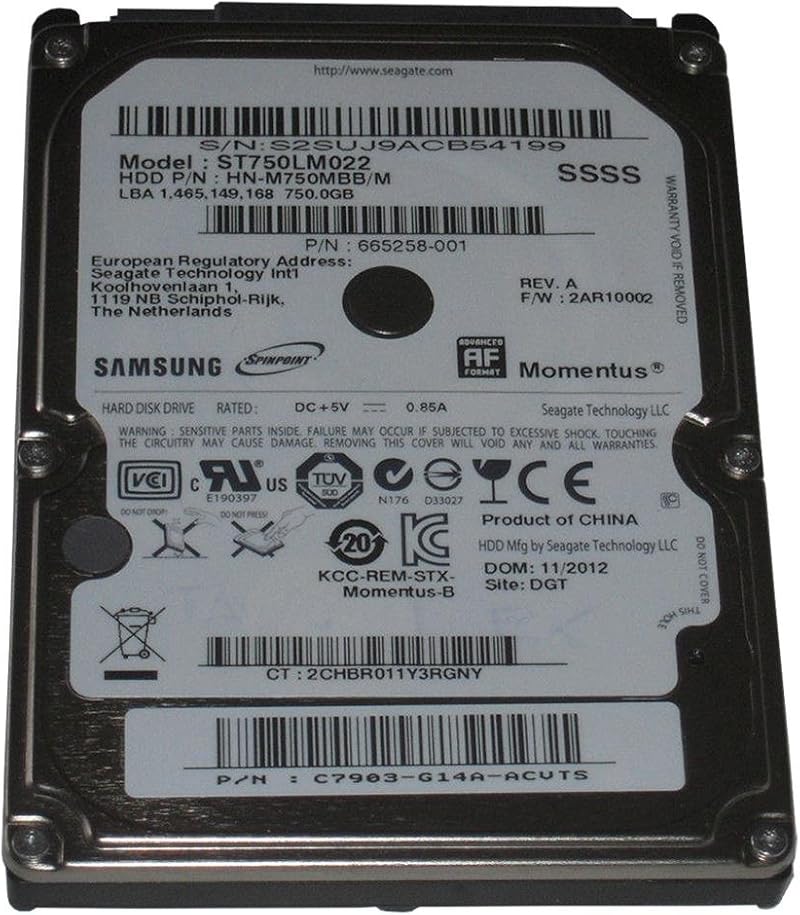 Seagate Momentus 750GB 2.5 inch Internal Hard Drive HDD