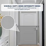 HollyHOME Retractable Stair Gate 180cm Grey Baby Gate Dog Gate view 6