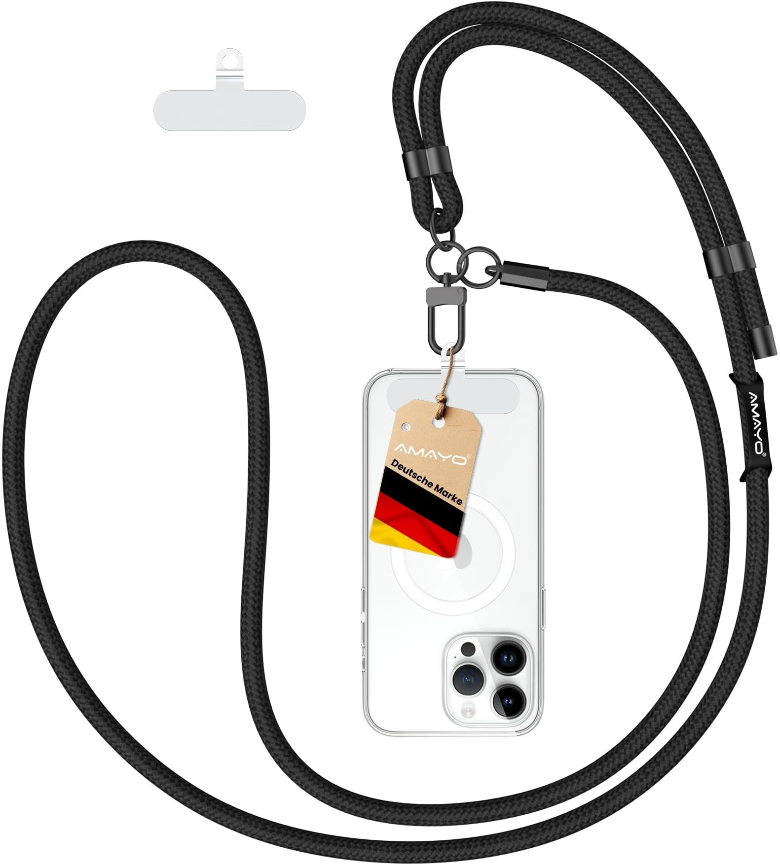 AMAYO - Universal Mobile Phone Chain, Lanyard, Adjustable Strap, Neck Strap, Compatible with Any Phone