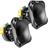 Timpano 2X TPT-DH175 Slim Driver Horn, 1 Inch Phenolic Driver + Plastic Slim Horn 500 Watts Max - Ideal for Compact Systems - Smooth Extended Frequency Response (Bundle 2 Horn Drivers)