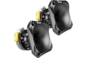 Timpano 2X TPT-DH175 Slim Driver Horn, 1 Inch Phenolic Driver + Plastic Slim Horn 500 Watts Max - Ideal for Compact Systems - Smooth Extended Frequency Response (Bundle 2 Horn Drivers)