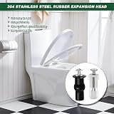 SenZee Toilet Seat Fittings 8 Pcs Universal Hinges Screws Nuts Black White view 7