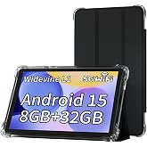 BYANDBY Tablet 7 inch, Android 15.0 Tablets, with Shockproof Case | 8GB+32GB ROM （1TB Expand）, Quad-Core, 5G WiFi, GMS, Dual Camera, Educational, Games, L1（Black）