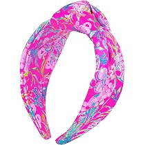 Amazon.com : Lilly Pulitzer Colorful Knotted Headband, Pink Wide ...