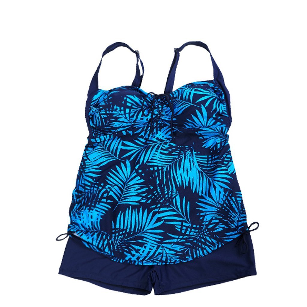 imported plus size women skirt swimsuit padded swimwear 4xl sky blue