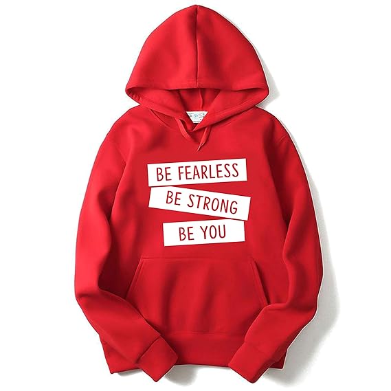 red sweatshirt dress
