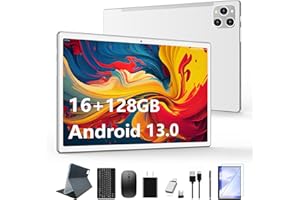 KADYBE 2024 Newest Tablet Android 13 Tablets 10 Inch, Tablet 128GB ROM+16GB RAM (8+8 Virtual), 2 In 1 Tablet with keyboard, Powerful Octa-Core+13MP Camera, 1TB TF Expandable, FHD IPS Display WiFi Tablet PC