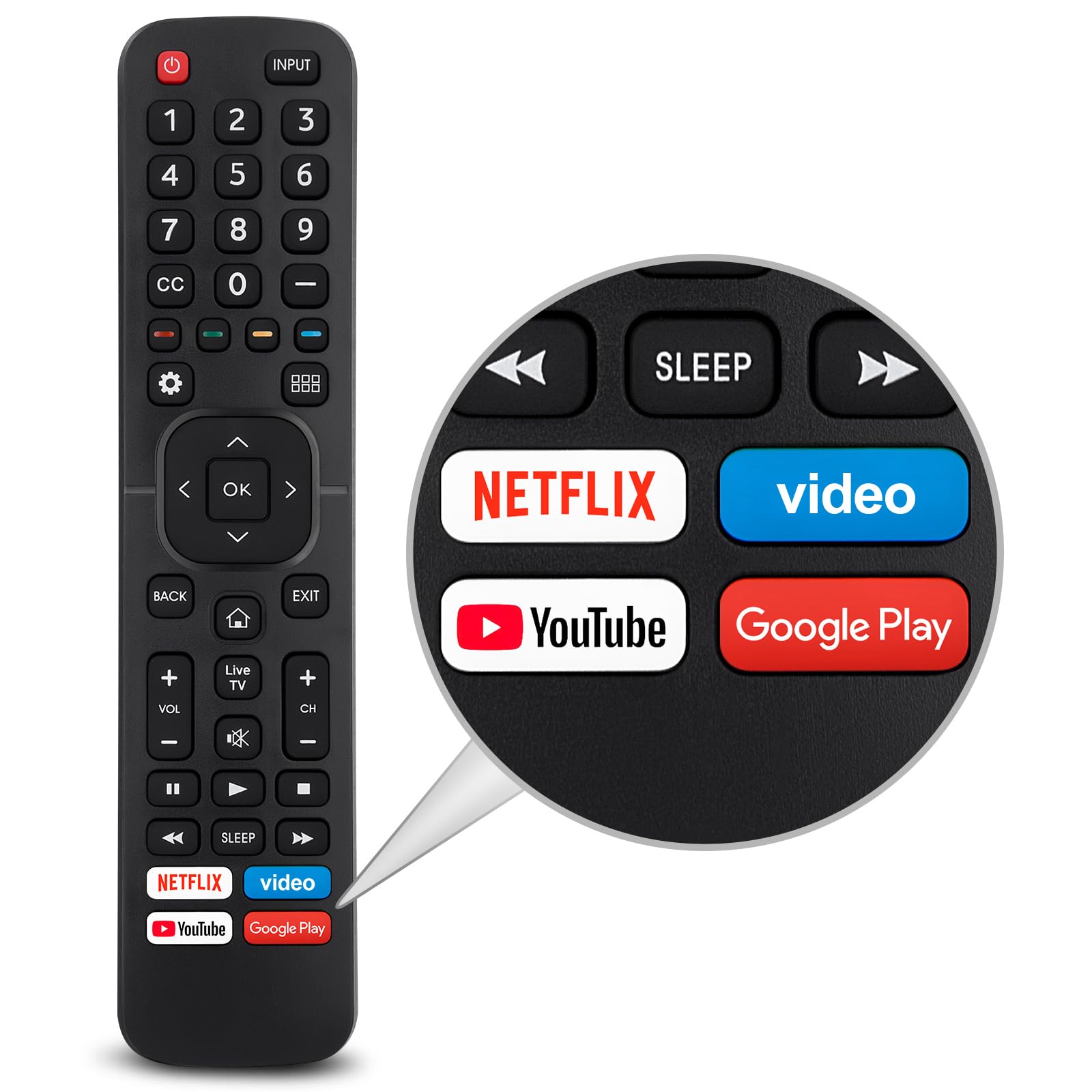 Photo 1 of for Hisense-TV-Remote Replacement, Universal Remote Control for Hisense Smart TVs(Not for Roku TVs)
