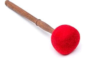 Karma Crafter Tibetan Singing Bowl Mallet Wooden Felt Striker Sound Bowl Meditation Mallet Sound Bowl Stick Meditation Yoga Tibetan sound bowl mallet (Small Striker)