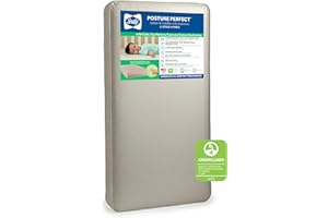 Sealy Baby Posture Perfect 2 Stage Waterproof Crib Mattress plus Toddler Bed Fit, Hybrid Memory Foam & 150 Premium Coils, GREENGUARD Gold Certified, Safety & Quality Tested, Made in USA, 52"X28"