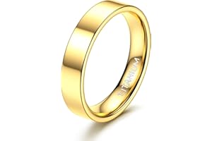 ADRAMATA Stackable Rings for Women Titanium Rings for Men Simple Plain Silver Thumb Rings Classic Trendy Eternity Bands Statement Rings Comfort Fit 1mm 2mm 4mm 6mm Wedding Bands