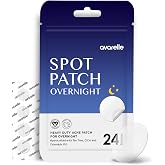 AVARELLE Spot Pimple Patches for Face | Good Night Acne Cover | Hydrocolloid with Tea Tree Oil | Acne Spot Treatment (12-14 mm, 24 ct)