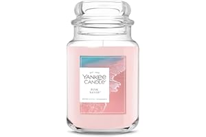 Yankee Candle Pink Sands, Scented Candle, 22oz Large Jar with up to 150 Hour Burn Time, Giftable, Birthdays