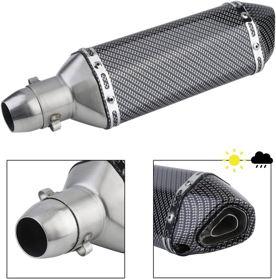 Motorcycle Carbon fiber Exhaust Muffler Pipe Removable Silencer DB Killer 38-51mm