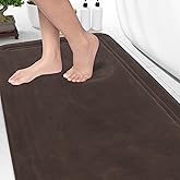 ITSOFT Memory Foam Bath Mat 59x23, Non Slip, Machine Washable, Quick Dry & Absorbent Rugs, Bath Mats for Bathroom Floor, Tub & Shower, Bathroom Rug, Chocolate Brown