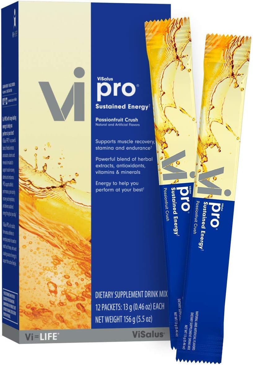 ViSalus PRO Prolonged Energy Drink Mix Passionfruit (12 packets)