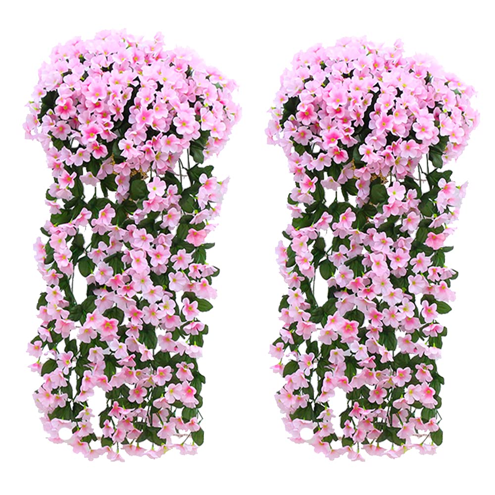 Fycooler Artificial Flowers Fake Wisteria Home Decoration Each Wick 90 cm Artificial Wisteria Silk Flower for Wedding Decorations Home Garden Party Decor Simulation Flower - Pink