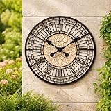 HomeZone Outdoor Wall Clock 30cm Big Ben Roman Numeral Waterproof Quartz