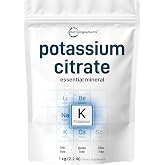 US Origin Potassium Citrate Powder, 1 KG (35 Ounce) | Essential Hydration Electrolyte Supplement | Vegan Friendly