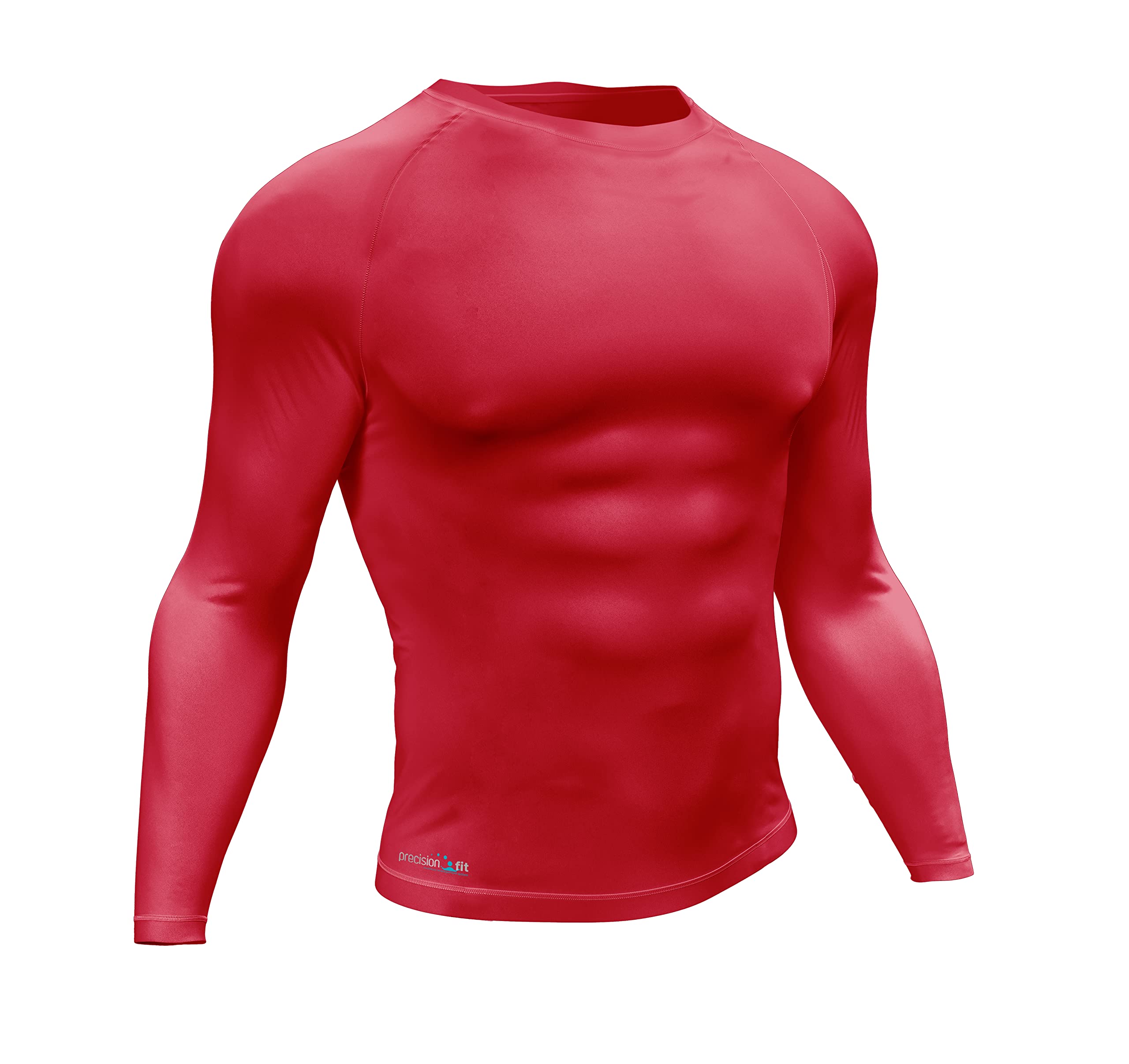 Precision Unisex's Essential Base Layer Long Sleeve Shirt, Red, X-Small