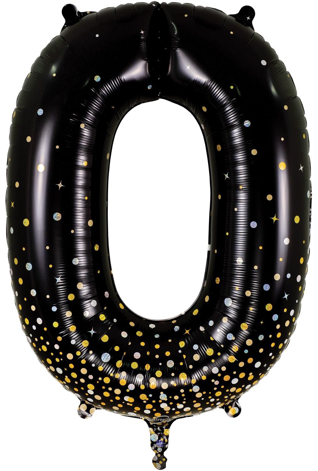 Oaktree 34" Number 0 Sparkling Fizz Black Gold Holographic