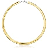 Ross-Simons Italian Sterling Silver and 18kt Gold Over Sterling Reversible Omega Necklace