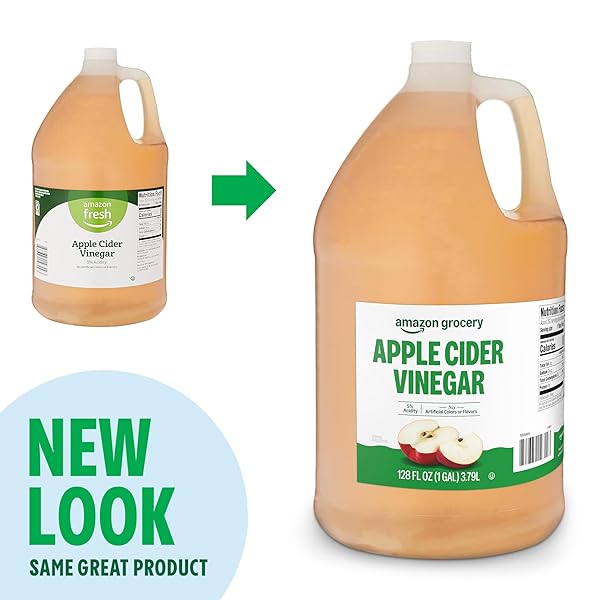 AMAZON GROCERY, APPLE CIDER VINEGAR, 1 GALLON, 128 FL OZ (PREVIOUSLY AMAZON FRESH, PACKAGING MAY VARY)