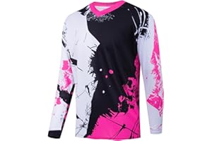 TELEYI Kids Cyling Jersey,Youth Dirt Bike Jersey Boys Bicycle Shirt Girls Motorcycle Motocross Long Sleeve Off-Road Downhill Tops