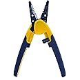 IDEAL Electrical 45-715 Kinetic Reflex T-Stripper - 10-18 AWG Solid, 12-20 AWG Stranded, Wire Stripper w/ Thumb Rest, Plier Nose, Slide Lock, Textured Grips