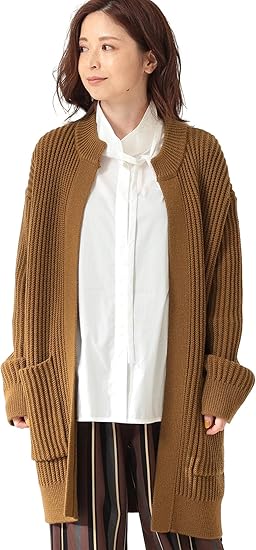 Amazon デミルクスビームス ニット セーター カーディガン あぜ編み ニットガウン レディース ブラウン Free Size セーター 通販 Amazon デミルクスビームス ニット セーター カーディガン あぜ編み ニットガウン レディース ブラウン Free Size セーター 通販