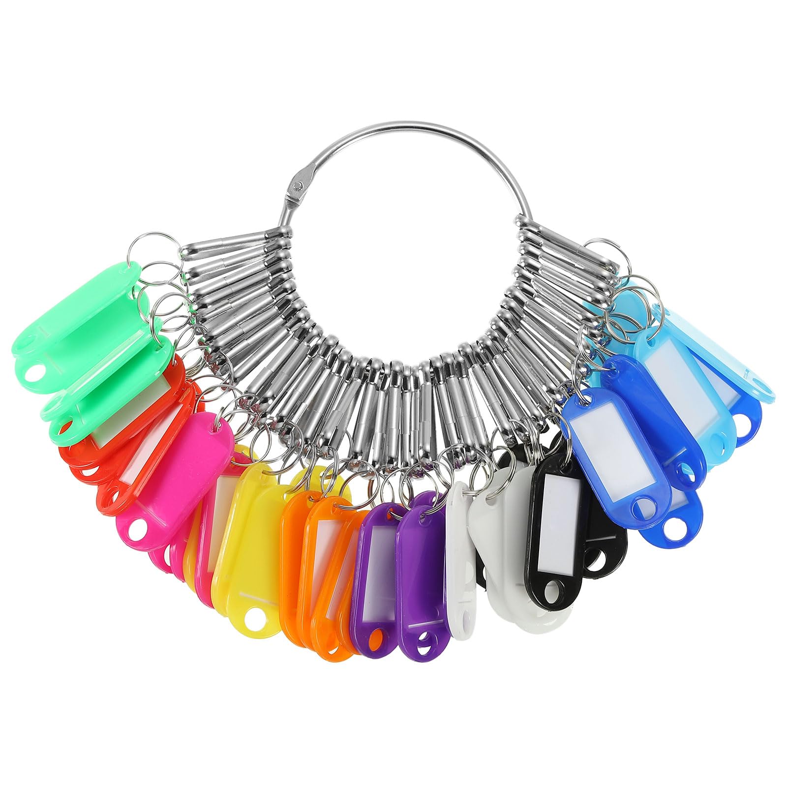 PATIKIL Portable Key Organizer, Lightweight Key Organizer Keychain Holder with 40 Spring Hooks and Key Label Tags for Office Hotel Car