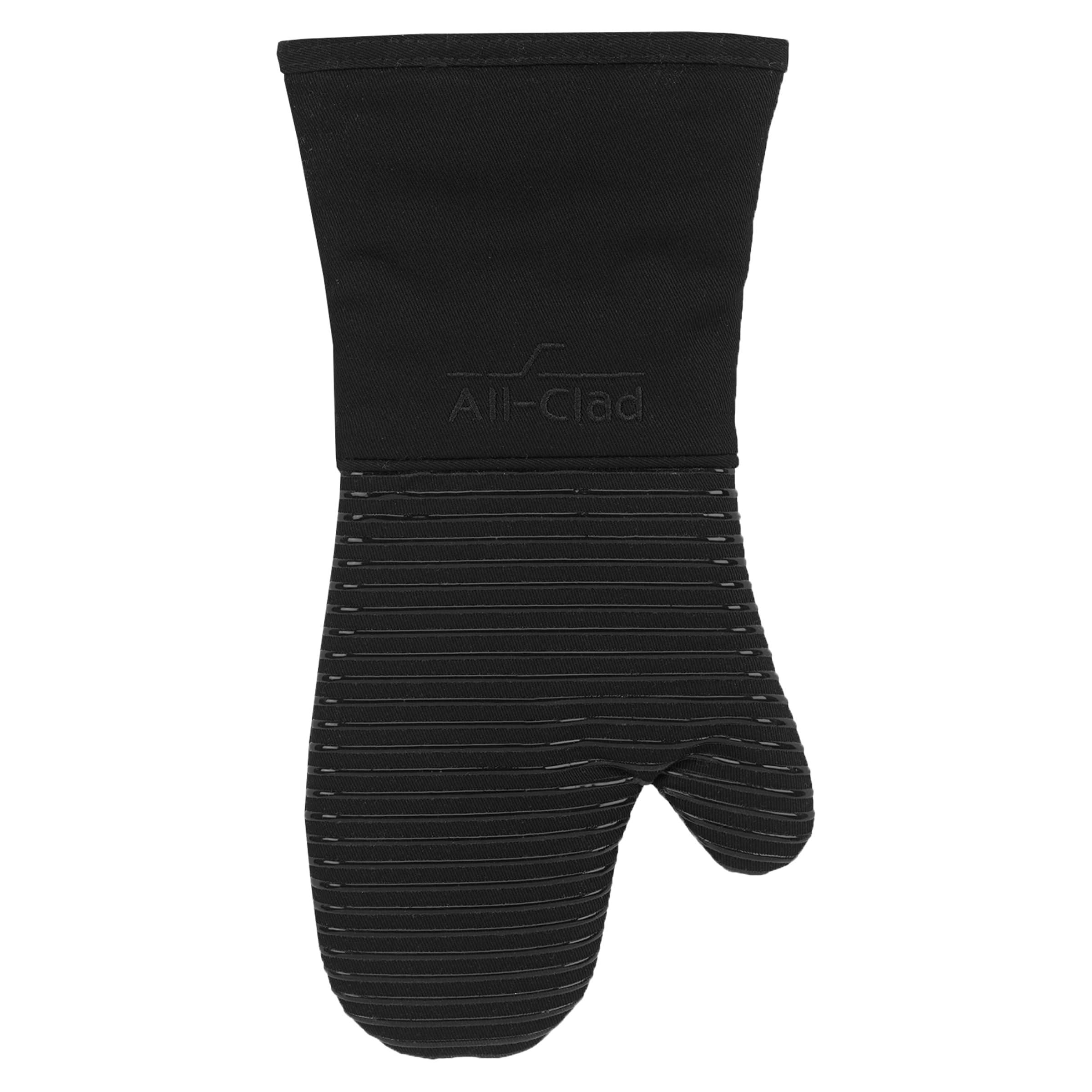 All-Clad Silicone Oven Mitt, Cotton, Black, 1 Pack