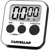 Tanmalan Kitchen Timer for Cooking Loud Alarm, Large Display, Auto Memory Loud Alarm, Large Display,Big Button，for Kids for Teacher Classroom Must Haves,Count Down-up,Easy to use (6.0-Grey)