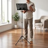 ZENO Music Stand Adjustable Tripod Base Folding With Carry Bag Black view 9