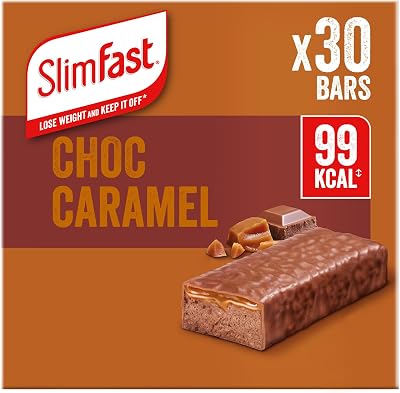SlimFast Snack Bar Choc Caramel 30 x 26g Multipack Low Calorie