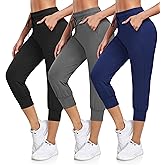 DHSO 3 Pack Sweatpants for Women-Womens Joggers with Pockets Athletic Leggings for Workout Yoga Running Pants Trousers