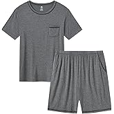 MoFiz Men's Pajama Set Sleepwear Loungewear Sleeping Lounging 2 Piece Suits Comfortable Soft