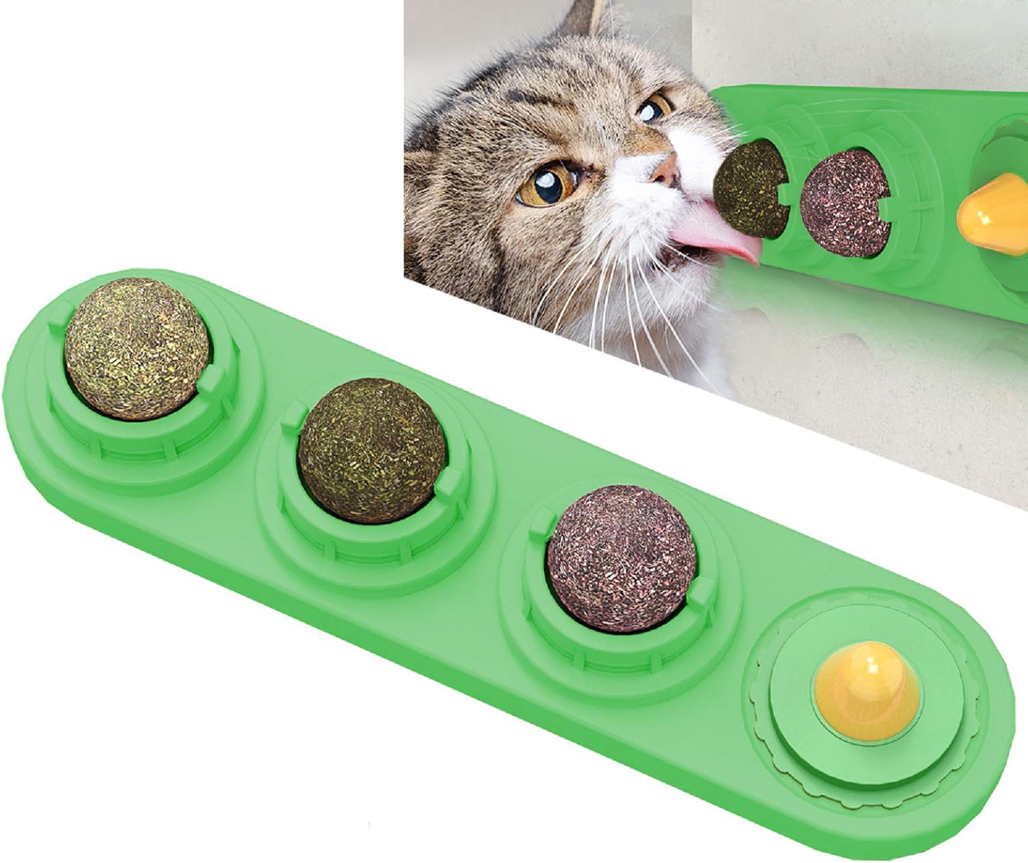 iFCOW Cat Catnip Toys, Cats Lick Toy Natural Catnip Edible Balls