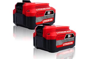 Cheerlark Upgrade 2-Pack 20V 8.0Ah Replacement for Craftsman 20V Battery V20 Lithium ion Batteries Compatible with CMCB205 CMCB204 CMCB206 CMCB202 CMCB201 20V Cordless Power Tools