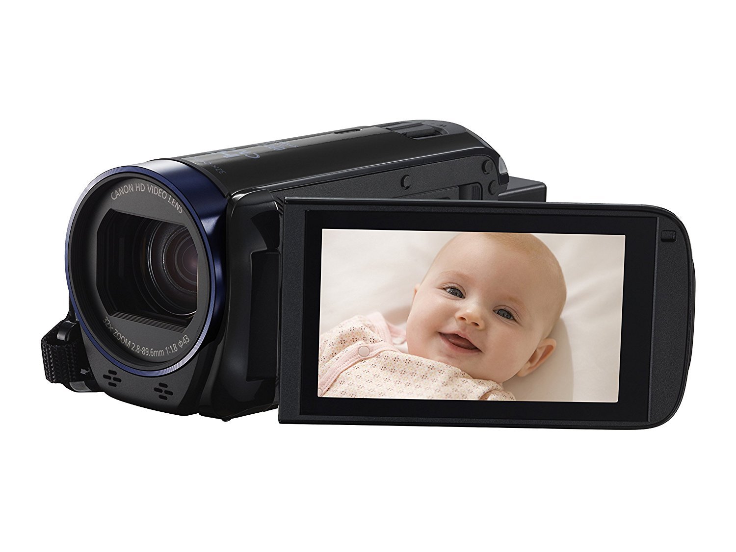 Canon VIXIA HF R600 Full HD Camcorder with 3 inch Touchscreen and 57x Advanced Zoom - Black (Renewed)