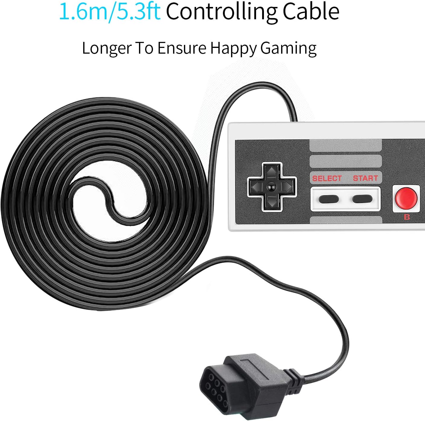 Classic NES Controllers for NES 8 Bit Entertainment System Console Control Pad: Computers & Accessories