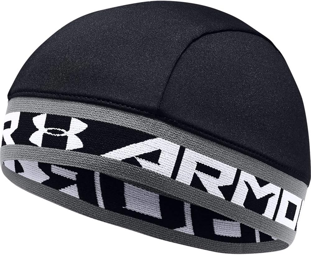 Under Armour Boys' Basic Skull Cap , Black (001)/White , One Size Fits All: Clothing